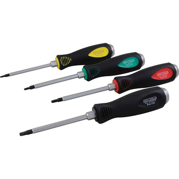 Gray Tools 4 Piece Square Recess Screwdriver Set, #0, #1, #2 & #3