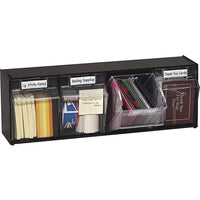 Deflect-O Interlocking Tilt Bin Storage System, 4-Bin Unit-Modular storage system features a unique interlocking design, allowing you to mix and match sizes with other Defect-O Interlocking Tilt Bins