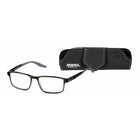 Sportex +1.25 Blue Light Reading Glasses-Unisex contemporary rectangular frame comes in blue featuring durable, lightweight, and flexible construction
