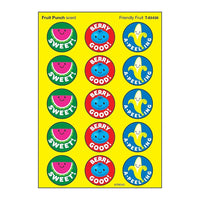 Trend Enterprises Friendly Fruit/Fruit Punch Stinky Stickers (T-83436)-Reward Stickers