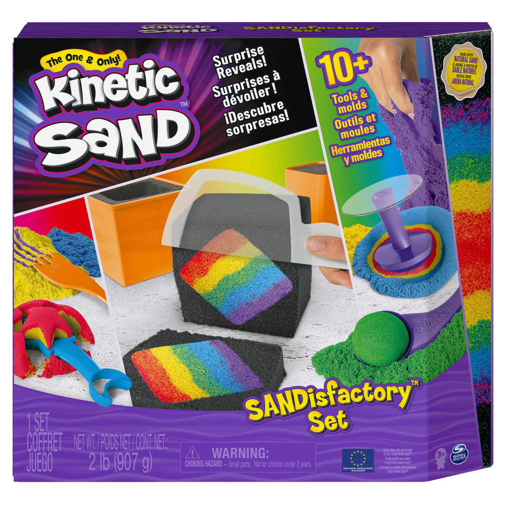 Kinetic Sand Sandisfactory Set - 2 lbs - Colored and Black Sand