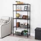 Seville Classics 5-Tier Steel Shelving with Levelling Feet - Black - 60" H x 30" W x 14" D-Dimensions: 60" H x 30" W x 14" D