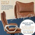 La-Z-boy Jenkins Executive Chair - 29-1/2" W x 31-1/2" D x 45"-48" H - Camel-Pneumatic height adjustment with tilt
tension, and lockout features