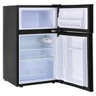 RCA 3.2 CU FT 2 Door Fridge with Top Freezer - Black (RFR832)-An interior light allows you to easily see into your refrigerator making finding your food item easy