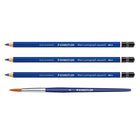 Staedtler Aquarell Pencil 100% PEFC - 4 Pack-Charcoal, carded pack of 4