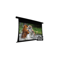 EluneVision 106" Reference Studio 4K Tab Tensioned Motorized Projector Screen, 16:9-Dimensions: 106" diagonal (92" x 52") viewable with 24" of adjustable black drop and luxurious 100" long housing length