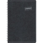Staples Undated Daily Wirebound Planner - 8" x 5" - Bilingual-Daily format allows you to plan your day on a single page