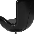 Flash Furniture Egg Series Black Leather Side Reception Chair-Pillow Size: 12-13"W x 8-10"H x 2" Thick
