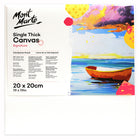 Mont Marte 8" x 8" Studio Canvas - Single Thick Frame - 5 Pack-No need for framing when done and back stapled for a clean edge look