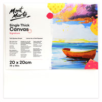 Mont Marte 8" x 8" Studio Canvas - Single Thick Frame - 5 Pack-No need for framing when done and back stapled for a clean edge look