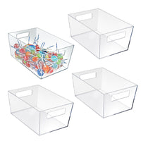 Azar X-Large Organizer Storage Tote Bin with Handle - 13" W x 9.5" D x 6.5" H-Sold in Packs of: 4