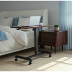 FitDesk Adjustable Mobile Standing Desk - Brown-MDF Desktop and Steel Base