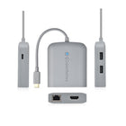 Cable Matters USB C Hub Multiport Adapter with 4K HDMI, 2X USB 2.0, 480Mbps Ethernet, and 60W PD-Supports an Ethernet network connection up to 480Mbps