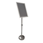 Eddie's Floor Standing Snap Frame Sign Holder - 11" x 17" - Silver Aluminum/Chrome (130412-1)-Snap Frame Floor Standing Sign Holder