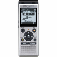 OM System WS-882 Stereo Digital Voice Recorder with Built-in USB - Silver-Intelligent auto mode recording, voice changer playback
