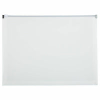 JAM Paper Plastic Envelopes with Zip Closure - Letter Booklet - 9 3/4" x 13" - White - 12 Pack-Plastic Envelopes with Zipper Closure , Colour: White