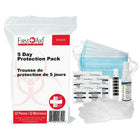 First Aid Central 5 Day Pandemic Protection Pack-Resealable plastic bag