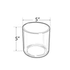Azar Displays Deluxe Cylinder for Countertop, 5", 4 Pack (556335)-Dimensions: 5"H x 5"D