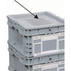 Orbis FlipakTM Polyethylene Plastic (PE) Distribution Containers, 12.0" x 7.4", Grey, 6 Pack-Containers not included. Pack includes lids only