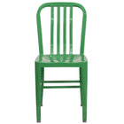 Flash Furniture Green Metal Indoor-Outdoor Chair-Industrial Style Modern Chair