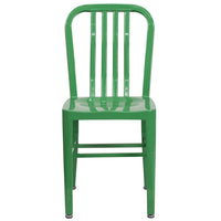 Flash Furniture Green Metal Indoor-Outdoor Chair-Industrial Style Modern Chair