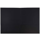 JAM Paper Two Pocket Presentation Folders, Black Linen, 100 Pack (99594B)-Size: 9" x 12"