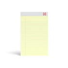 TRU RED Narrow Ruled Perforated Notepad - 5" x 8" - Canary - 50 Sheets/Pad - 12 Pack-Narrow ruled pads provide you with more lines to write down important information