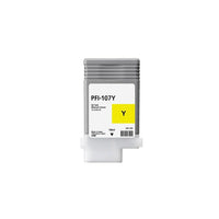 Canon PFI-107 Yellow Ink Cartridge, 130 ml-IMAGEPROGRAF IPF670, IPF680, IPF685, iPF770, IPF780, IPF785