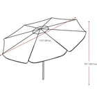 CorLiving PPU-240-U Tilting Patio Umbrella, Lime Green-One position tilt