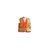 Viking, Surveyor Safety Vest, High Visibility Orange, X-Large, Polyester, Csa Z96 Class 2 - Level 2-Colour: High Visibility Orange