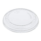 Polar Pak Polystyrene 94mm XL Lid - Solid - Clear - Flat - 1000 Pack-Lid type: Flat lid