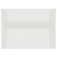 JAM Paper A8 Invitation Envelopes, 5.5 x 8.125, Clear Translucent Vellum, 250 Pack (79462H)-Clear translucent vellum envelope