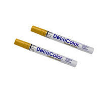 Marvy Uchida Broad-Line Opaque Paint Markers - Gold - 2 Pack-Colour: Gold