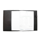 Ashlin Peterborough Refillable Journal, Black-Inside includes a business card pocket