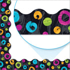 TREND enterprises, Inc. Color Harmony Swirl Dots on Black Terrific Trimmers-Contemporary abstract multicolor artwork