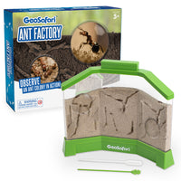 Educational Insights GeoSafari Ant Factory - Multicolor-WATCH ANTS WORK: Set up and maintain your very own ant habitat, then watch as they tunnel in the sand, work, eat, sleep, and interact with each other