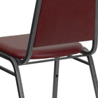 Flash Furniture HERCULES Series Trapezoidal Back Stacking Banquet Chair with Silver Vein Frame - Burgundy-Seamless Back Panel
