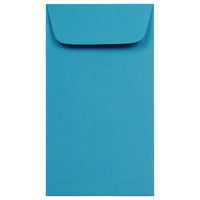 JAM Paper #6 Coin Envelopes, 3 3/8 x 6, Brite Hue Blue Recycled, 500 Pack-Coin Envelopes