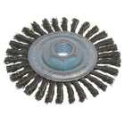 Osborn Economy High Speed Stringer Bead Knot Wire Wheel Brush, 5" Dia., 0.02" Fill, 5/8"-11 Arbor, Steel - 4 Pack-Application Type Steel