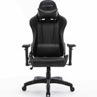MotionGrey Enforcer Office Gaming Chair PU Leather With Ergonomic Height Adjustment, Headrest & Lumbar Cushions - Black-Mesh back for breathability, tight weave fabric seat, cold mold foam cushion for support