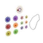 Flash Furniture Bright Beginnings Commercial Grade 79 Piece Multicolor Chain, Gears Accessories for Modular STEAM Wall Systems-Pair with Other Accessory Sets for More Fun