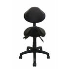 Nicer Furniture Adjustable PU Saddle Chair-Upholstered in faux leather for easy maintenance and durability.  