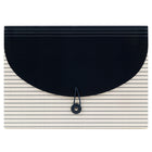 U Brands 13 Pocket Fashion Expandable File - Casual Chic Navy Stripes (3308F04-24)-Made of durable, no-tear poly material