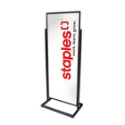 Futech BH-56F Floor Sign Holder - 60" H x 24" W x 15" D - Matte Black-Frame size: 22" W x 56" H