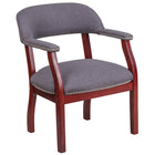 Flash Furniture Grey Fabric Luxurious Conference Chair with Accent Nail Trim - Grey Fabric-Traditional Style