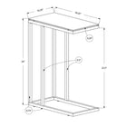 Monarch Specialties 3000 Accent Table - Chrome Metal With Frosted Tempered Glass-Sturdy, stylish chrome metal base