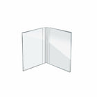 Azar Displays Dual Frame Sign Holders, 10 Pack (107722)-Clear Acrylic