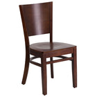 Flash Furniture Lacey Series Solid Back Wood Restaurant Chair - Walnut-800 lb. Weight Capacity