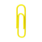JAM Paper Coloured Standard Paper Clips, Small, Yellow Paperclips, 6 Packs of 100, 600 Total (2183756g)-Material: Metal