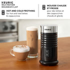 Keurig Milk Frother For Lattes And Cappuccinos - Features Hot And Cold froth Function - Black-One-touch button: easy and simplified button controls; simply select whether you’d like hot or cold foam; the keurig milk frother will create perfect clouds of foam in under a minute
